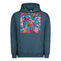 Pigment Midnight Navy breast cancer coffee cups with butterfly seamless pattern bbs Urban Hoodie - BundleAndBundleShop