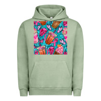 Pigment Oil Green breast cancer coffee cups with butterfly seamless pattern bbs Urban Hoodie - BundleAndBundleShop