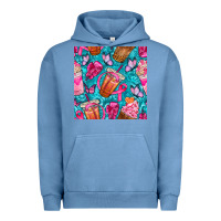 Pigment Pebble Blue breast cancer coffee cups with butterfly seamless pattern bbs Urban Hoodie - BundleAndBundleShop