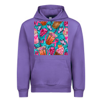 Tulip breast cancer coffee cups with butterfly seamless pattern bbs Urban Hoodie - BundleAndBundleShop