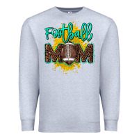Heather Grey Football Mom Mother's Day Premium Sweatshirt - HowdyJamesFarm
