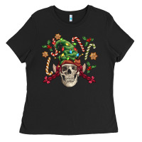 Black elf skull Ladies Tee - FaDigitalArtStudio