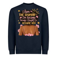 Navy i love the woman i've become because i fought to b Heavyweight Sweatshirt - MaliasSmallBusiness
