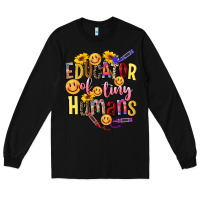 Black educator of tiny humans Long Sleeve Tee - NancyCooperArtShop