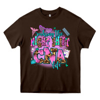 Chocolate Brown rocking the night shift cna life Heavy Core Tee - AdoDesignShop
