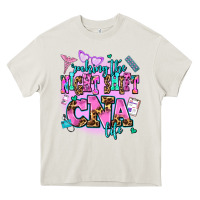 Cream rocking the night shift cna life Heavy Core Tee - AdoDesignShop