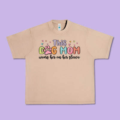 This Dog Mom Wears Her Heart On Her Sleeve Urban Heavy Tee Designed By Maliassmallbusiness
