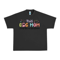 Pigment Black this dog mom wears her heart on her sleeve Urban Heavy Tee - MaliasSmallBusiness