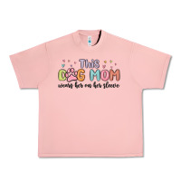 Salmon this dog mom wears her heart on her sleeve Urban Heavy Tee - MaliasSmallBusiness