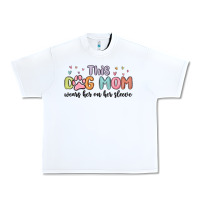 White this dog mom wears her heart on her sleeve Urban Heavy Tee - MaliasSmallBusiness