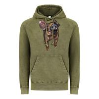Vintage Olive baby duroc pig Vintage Hoodie - LillyAllenDesigns