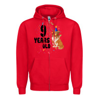 Red 9 Years Old Zipper Hoodie - Bettercallsaul
