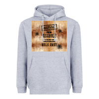 Heather Grey warning i'm an asshole with rusty background Heavyweight Hoodie - TumblerDesignByShophia