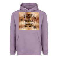 Lavender warning i'm an asshole with rusty background Heavyweight Hoodie - TumblerDesignByShophia