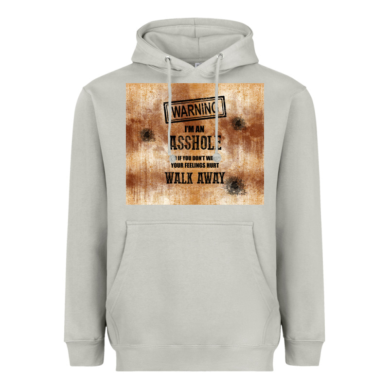 Warning I'm An Asshole With Rusty Background Heavyweight Hoodie by TumblerDesignByShophia | Teevron