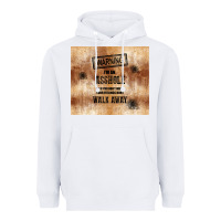 White warning i'm an asshole with rusty background Heavyweight Hoodie - TumblerDesignByShophia