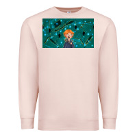 Pale Pink wizard boy and mouse Premium Sweatshirt - TumblerDesignByShophia