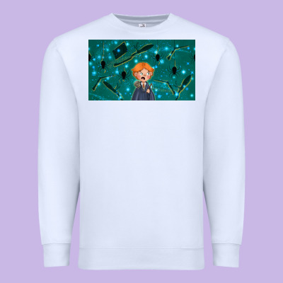 Wizard Boy And Mouse Premium Sweatshirt Designed By Tumblerdesignbyshophia