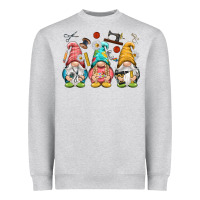 Heather Grey crafter gnomies Heavyweight Sweatshirt - NancyCooperArtShop