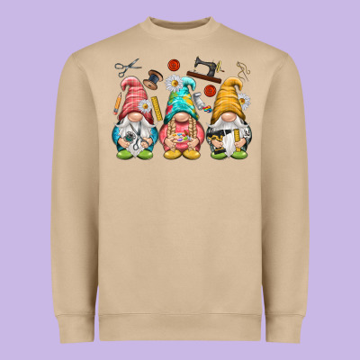 Crafter Gnomies Heavyweight Sweatshirt Designed By Nancycooperartshop
