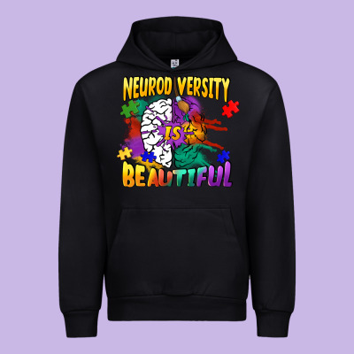 Neurodiversity Is Beautiful Urban Hoodie Designed By Fadigitalartstudio
