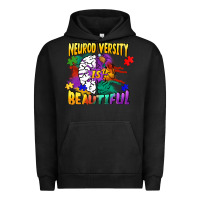 Pigment Black Neurodiversity Is Beautiful Urban Hoodie - FaDigitalArtStudio