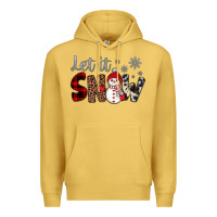 Antique Gold let it snow snowman Premium Hoodie - JahusDesignShop