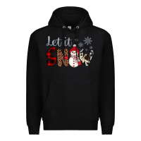 Black let it snow snowman Premium Hoodie - JahusDesignShop