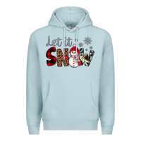 Blue Mist let it snow snowman Premium Hoodie - JahusDesignShop