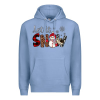 Colony Blue let it snow snowman Premium Hoodie - JahusDesignShop