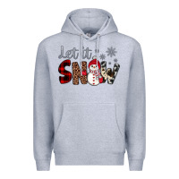 Heather Grey let it snow snowman Premium Hoodie - JahusDesignShop