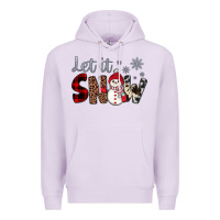 Lilac let it snow snowman Premium Hoodie - JahusDesignShop