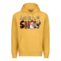 Mustard let it snow snowman Premium Hoodie - JahusDesignShop