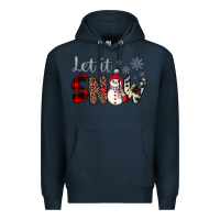 Navy let it snow snowman Premium Hoodie - JahusDesignShop