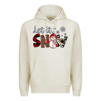 Oatmeal Heather let it snow snowman Premium Hoodie - JahusDesignShop