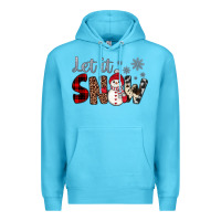 Ocean Blue let it snow snowman Premium Hoodie - JahusDesignShop