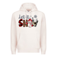 Pale Pink let it snow snowman Premium Hoodie - JahusDesignShop