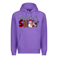 Purple let it snow snowman Premium Hoodie - JahusDesignShop