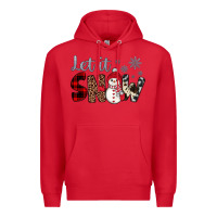 Red let it snow snowman Premium Hoodie - JahusDesignShop