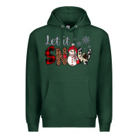 Sports Green let it snow snowman Premium Hoodie - JahusDesignShop