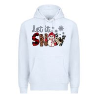 White let it snow snowman Premium Hoodie - JahusDesignShop
