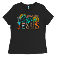 Black give me coffee jesus Ladies Tee - RacoonDesign