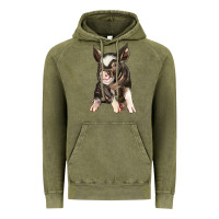 Vintage Olive baby berkshire pig Vintage Hoodie - LillyAllenDesigns