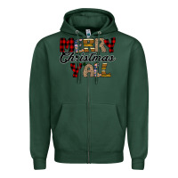 Sports Green Merry Christmas Y'all Zipper Hoodie - Bettercallsaul