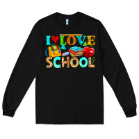 Black i love school Long Sleeve Tee - NancyCooperArtShop