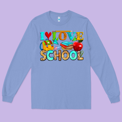 I Love School Long Sleeve Tee Designed By Nancycooperartshop