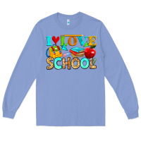Colony Blue i love school Long Sleeve Tee - NancyCooperArtShop