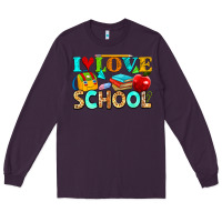 Plum i love school Long Sleeve Tee - NancyCooperArtShop