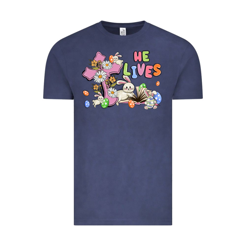 He Lives With Bunnys And Eggs Vintage Tee by MaliasSmallBusiness | Teevron