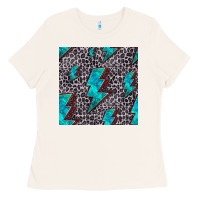 Bone turquoise lightning bolt seamless pattern Ladies Tee - HRA Design Shop